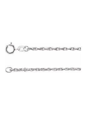 Sterling Silver 1.5mm Rope Chain Necklace 18in - Spring Ring Clasp, Made in USA
